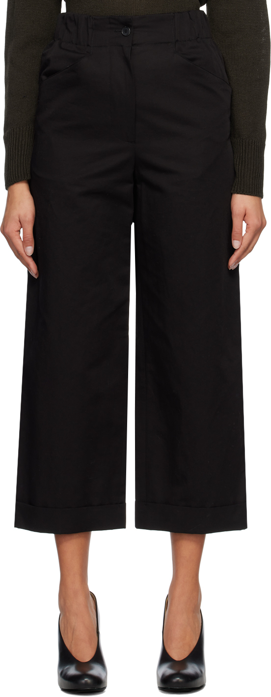Margaret Howell Black Cropped Trousers