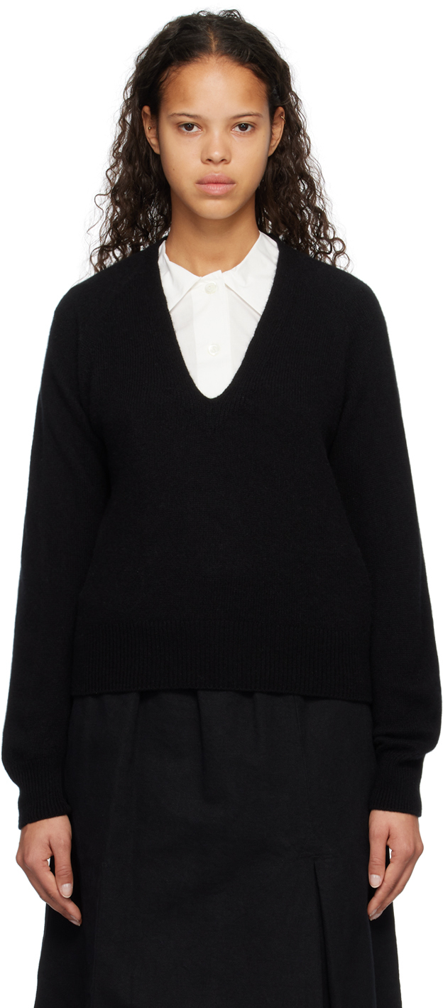 Margaret Howell Black Cropped Sweater