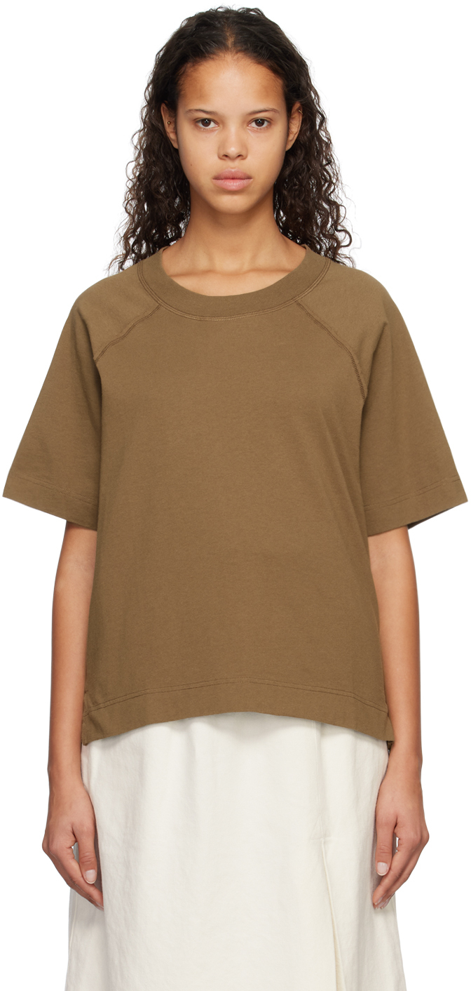 Tan Raglan T-Shirt by Margaret Howell on Sale