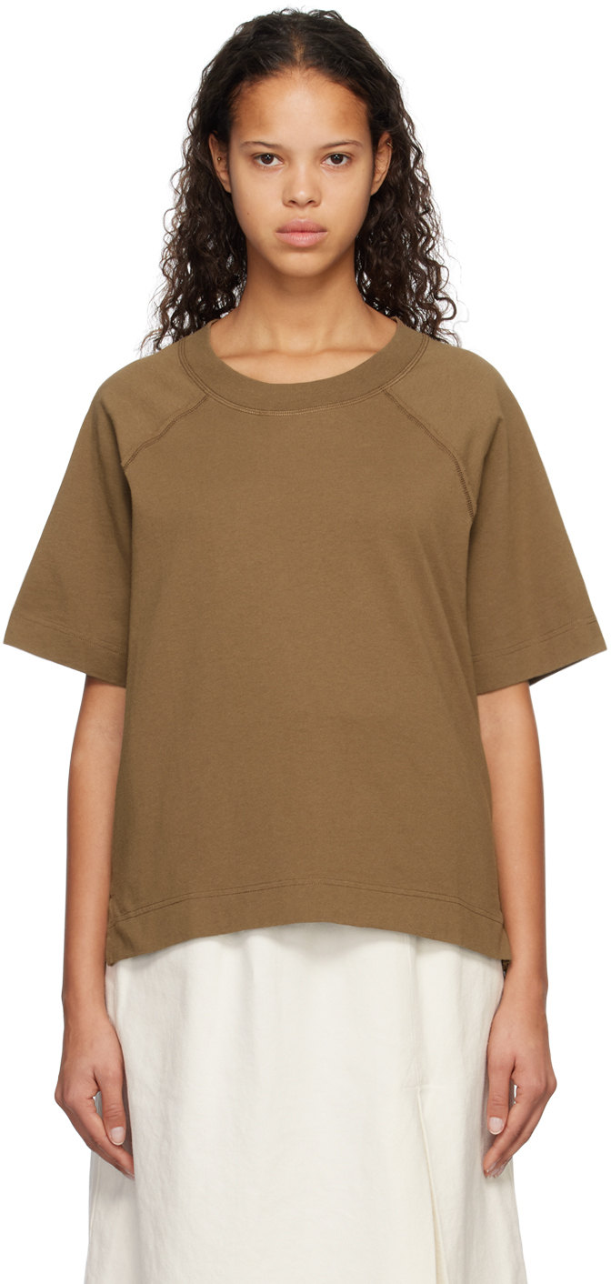 Margaret Howell Tan Raglan T-shirt In Brown
