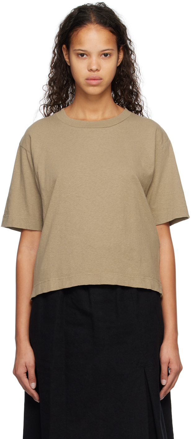 Margaret Howell Taupe Simple T-shirt In Neutrals