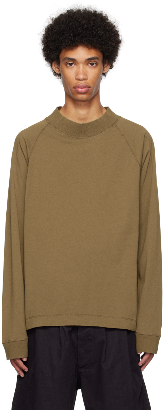 Khaki Raglan Long Sleeve T-Shirt