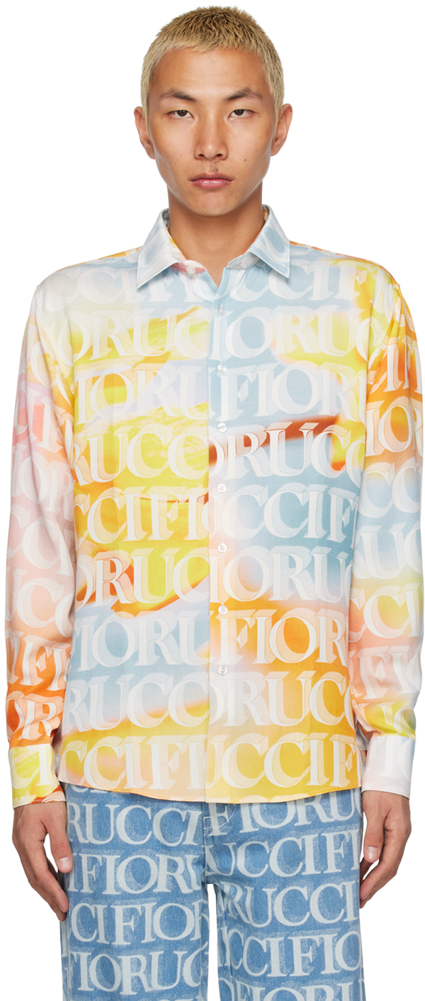 Fiorucci: Multicolor Watercolor Monogram Shirt