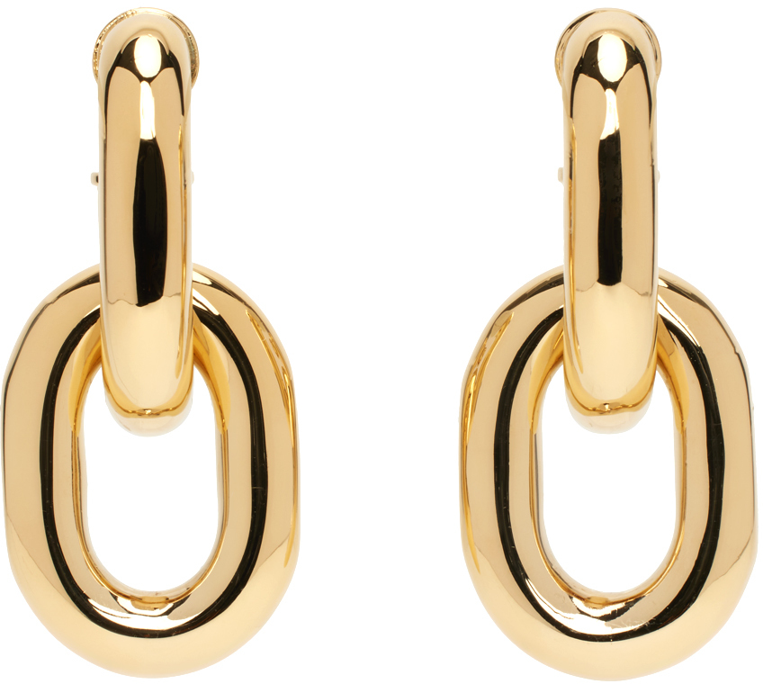 Paco Rabanne Xl Link Chain Earrings in Golden