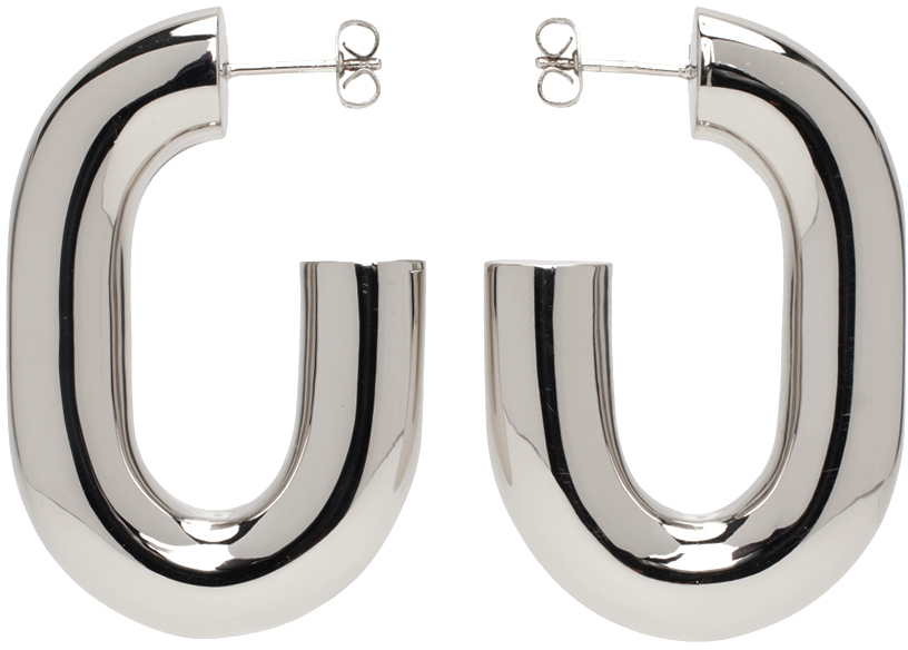 Paco Rabanne Silver XL Link Earrings SSENSE