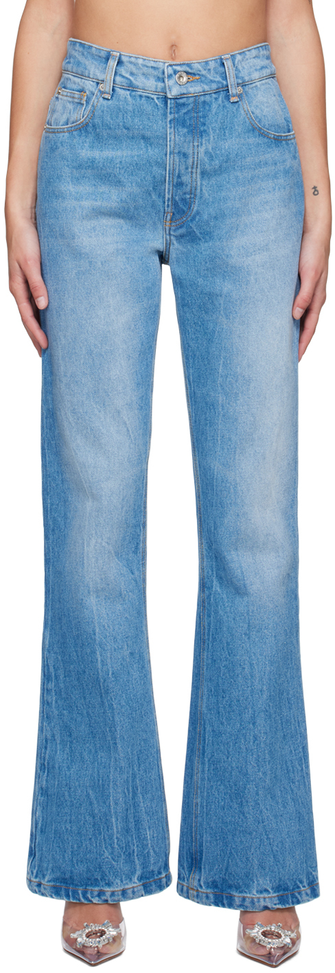Paco Rabanne: Blue Flared Jeans | SSENSE