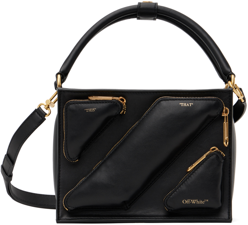 OFF-WHITE BLACK SMALL BEATBOX SHOULDER BAG