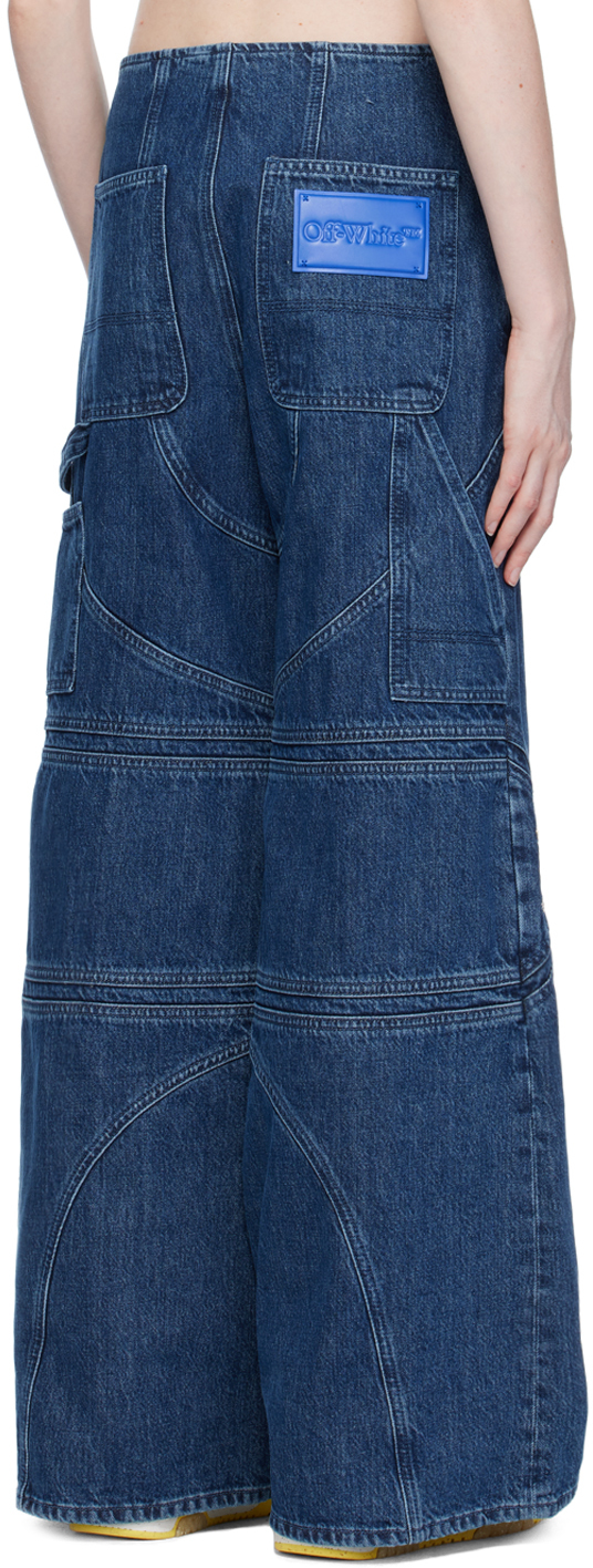 Off-white Motorcycle Low Waist Pant In Blue No Color