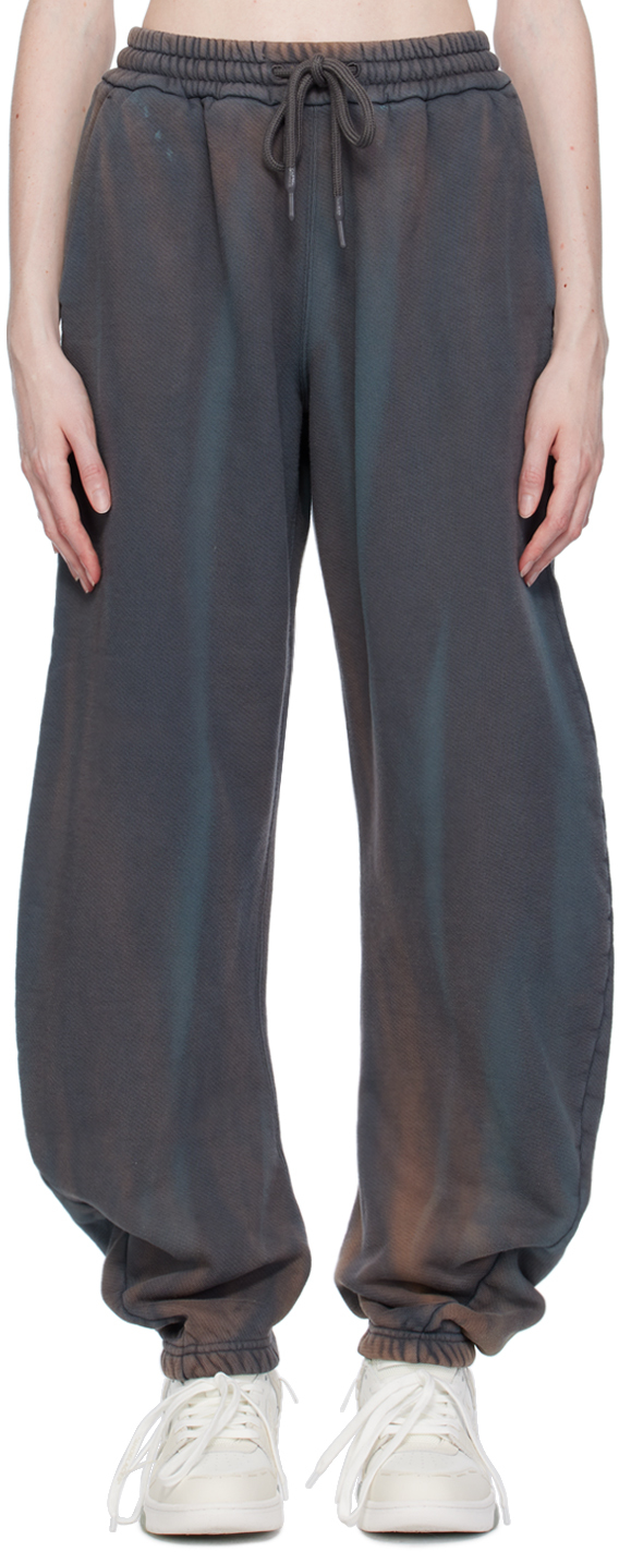 Off-white Grey Drawstring Lounge Trousers In Brown