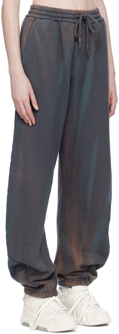 Off-white Gray Drawstring Lounge Pants In Brown