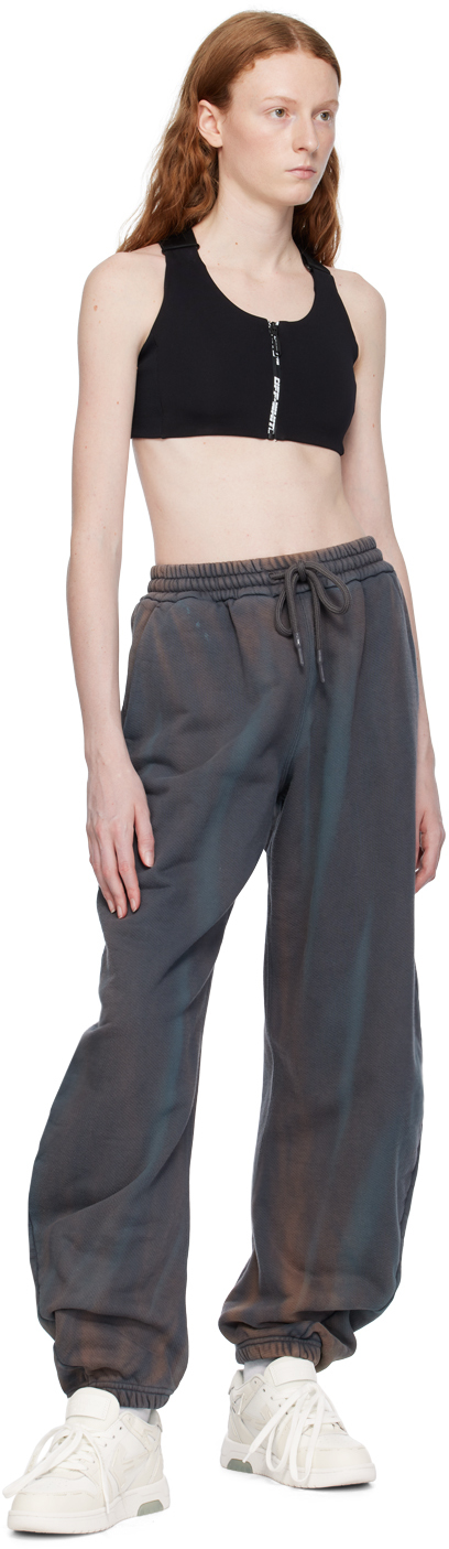 Off-white Gray Drawstring Lounge Pants In Brown