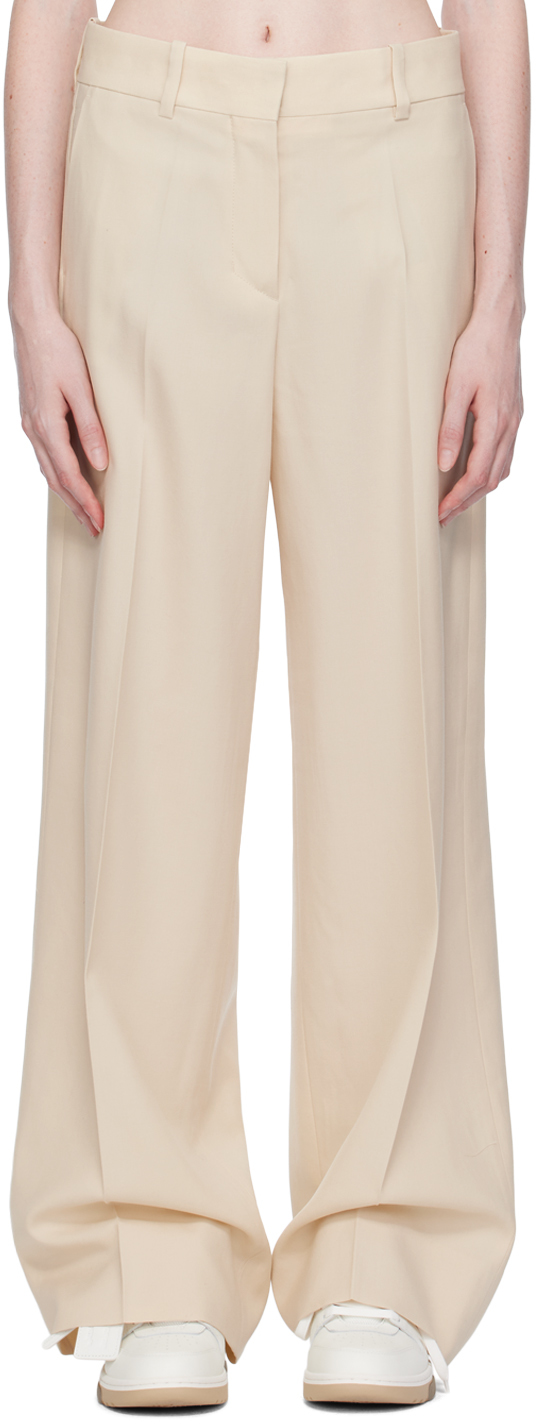 Off-white Beige Formal Over Trousers In Sand/purple