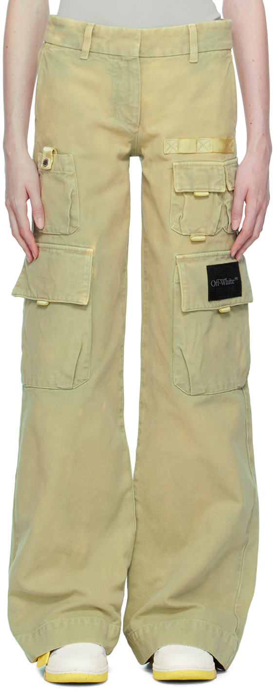 Off-white Toybox Laundry Co Cotton-canvas Straight-leg Cargo Pants In Neutrals