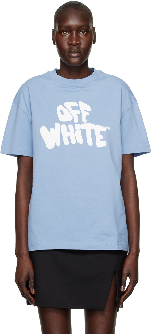 OFF-WHITE BLUE 70S TYPE T-SHIRT