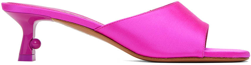 Hot pink mules clearance heels