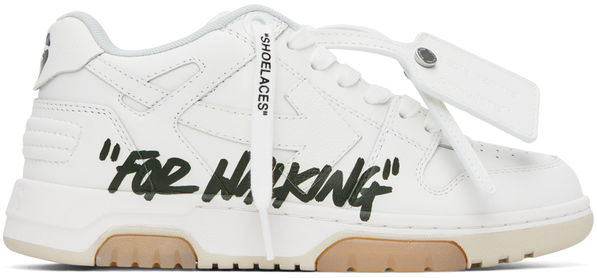 ONWAAR badge herder Off-White: White Out Of Office 'For Walking' Sneakers | SSENSE