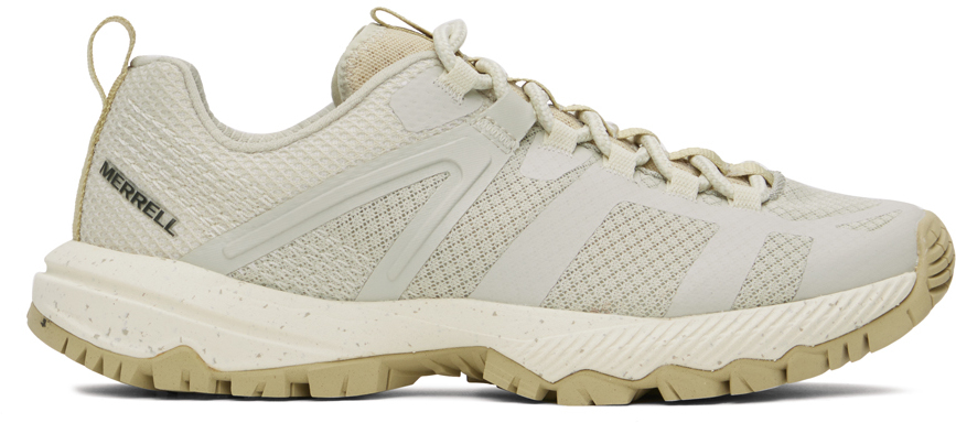 Merrell 1trl Off-white & Beige Mqm Ace Tec Sneakers In Oyster/chalk