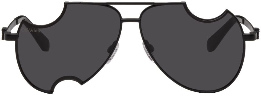 Off-white Black Dallas Sunglasses In Black Dark Grey