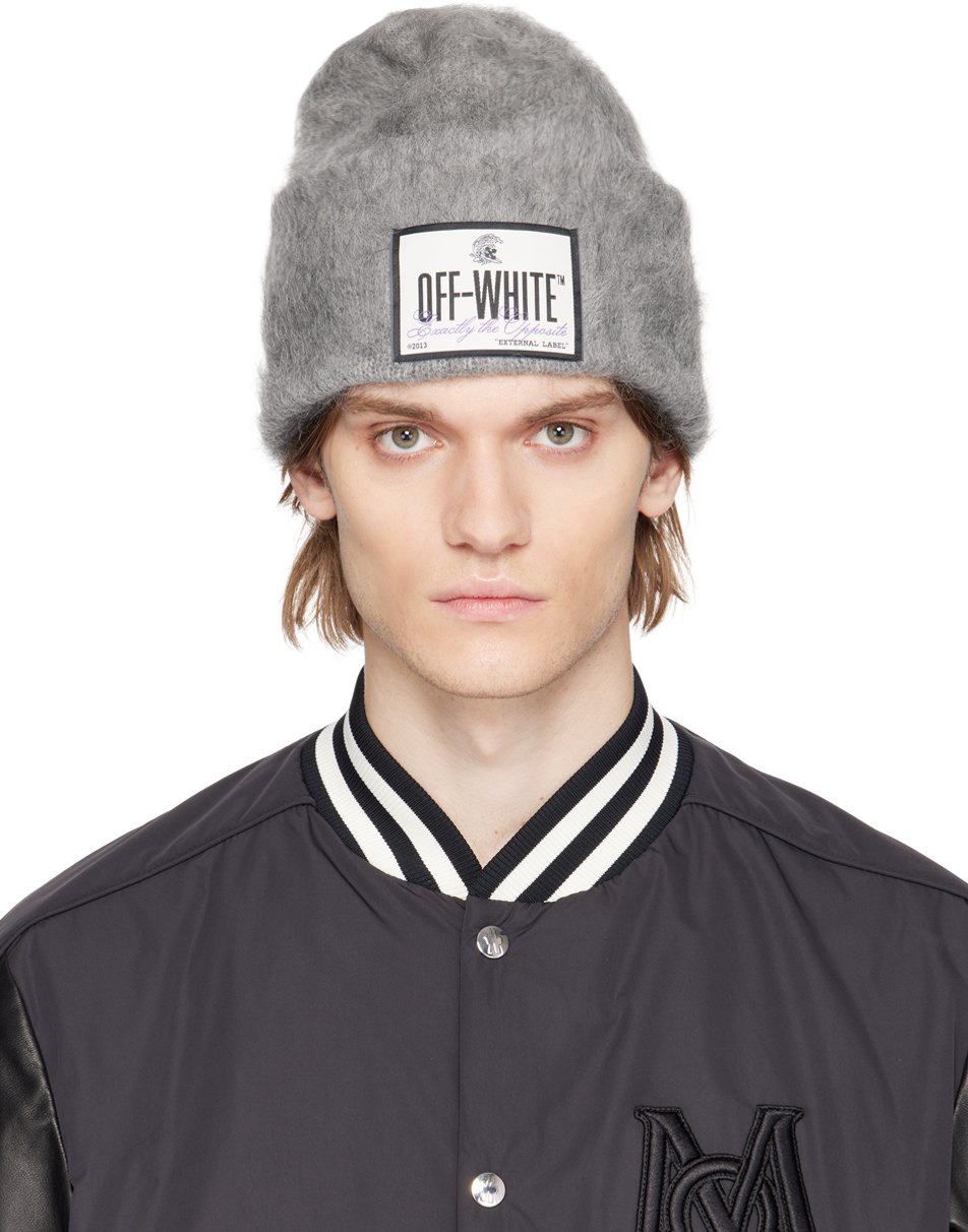 Off white outlet grey brushed knitwear