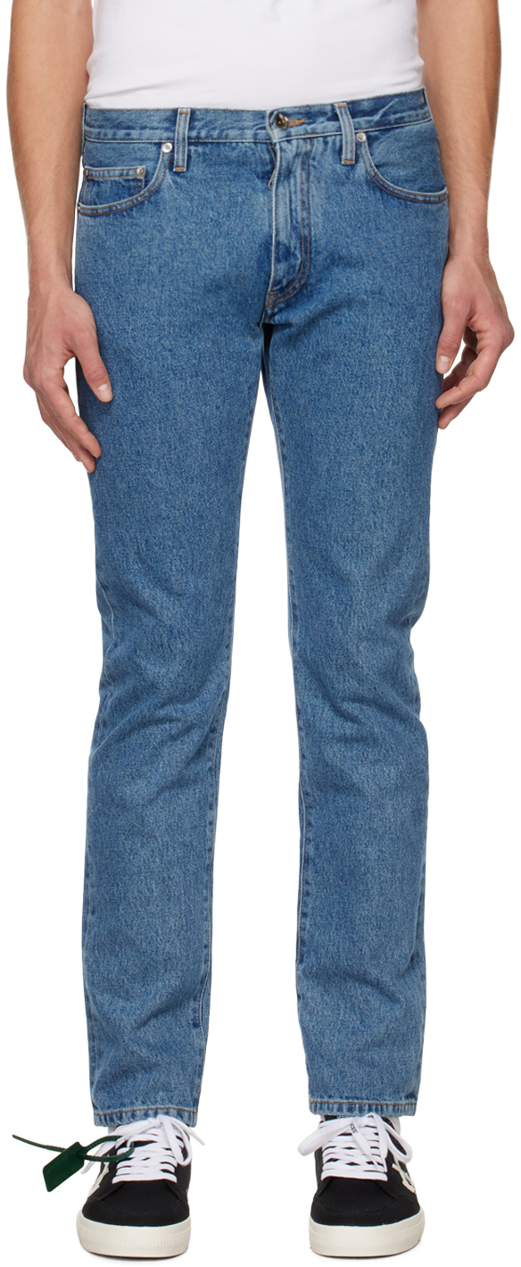 Off-White Blue Single Arrow Jeans