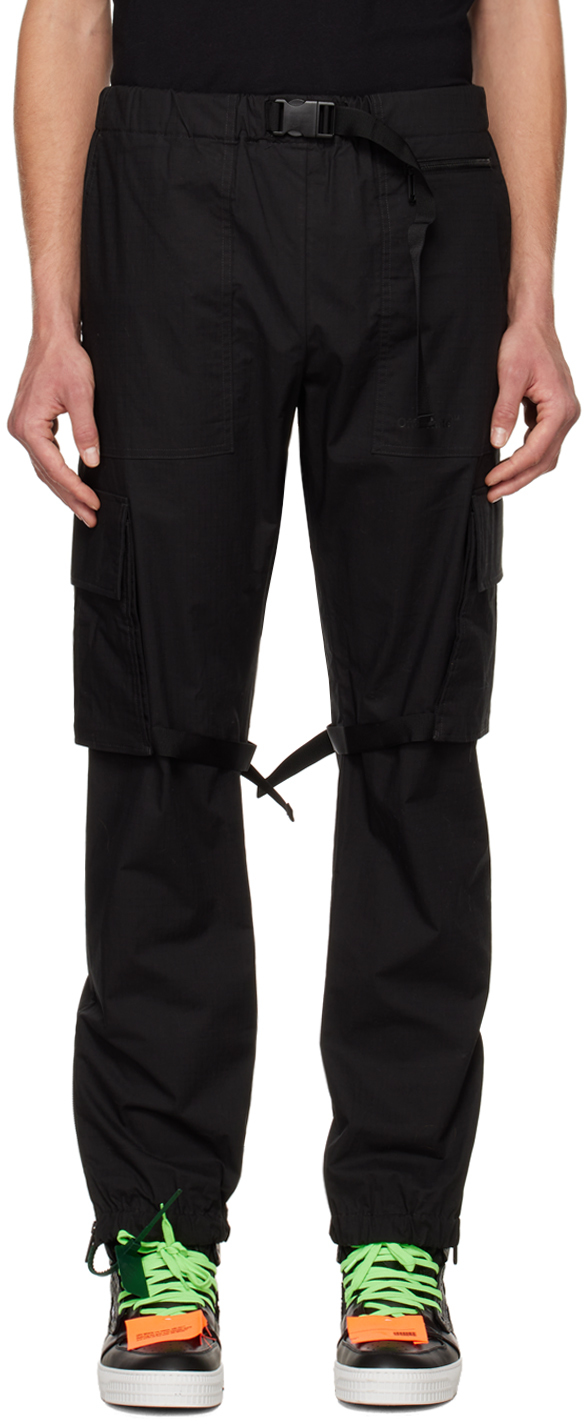 OFF-WHITE Zip-Detailed Wide-Leg Shell Cargo Trousers for Men | MR PORTER
