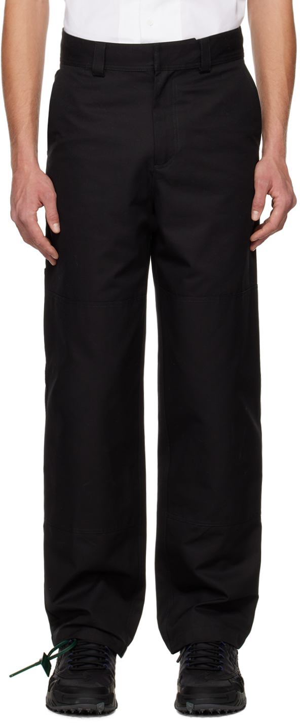 Off-White: Black Carpenter Trousers | SSENSE Canada