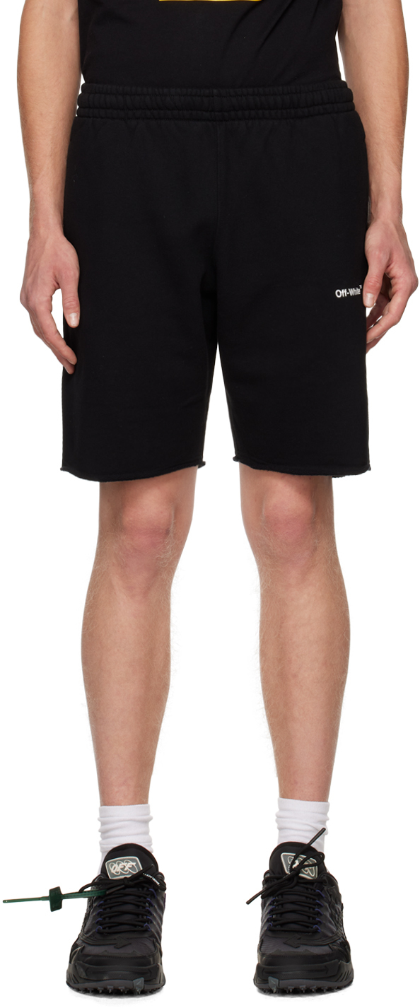 Off-White Black Printed Shorts