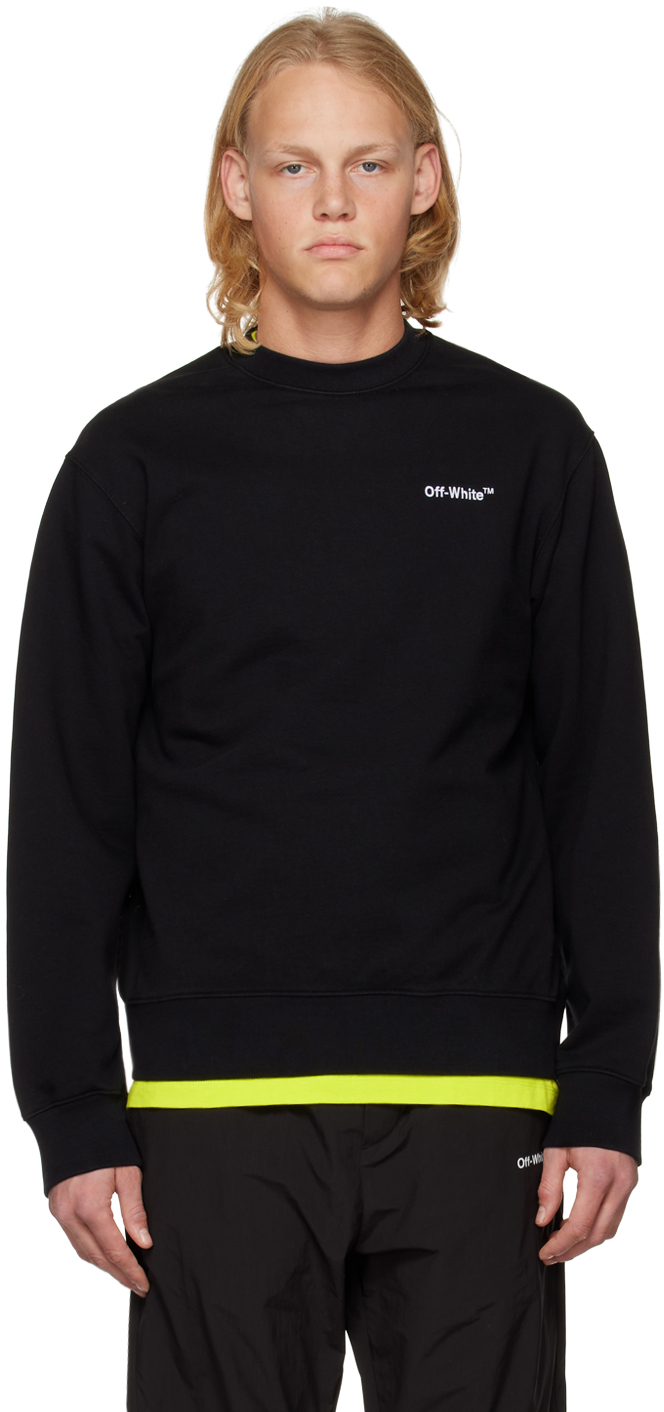Off-White Black Embroidered Sweatshirt