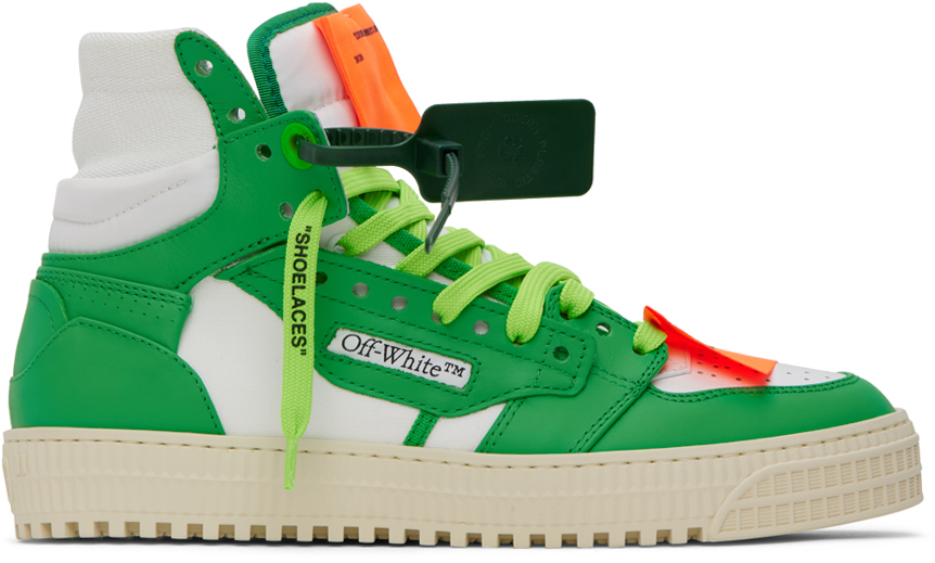OFF-WHITE GREEN & WHITE 3.0 OFF COURT SNEAKERS