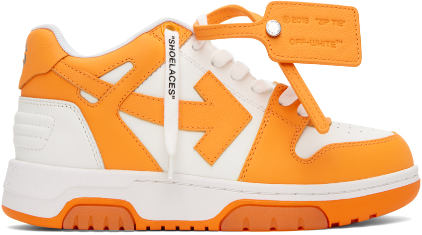Off-White: Orange Of Office Sneakers SSENSE
