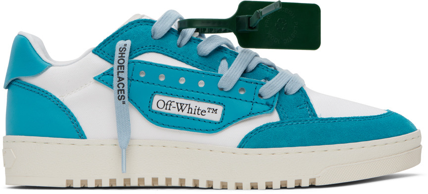 Shop Off-white Blue & White 5.0 Sneakers In White Blue