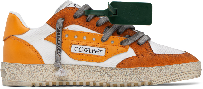 Off-white Orange & White 5.0 Sneakers In White Orange