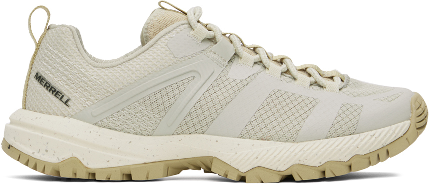 Merrell 1trl Off-white & Beige Mqm Ace Tec Sneakers In Oyster/chalk