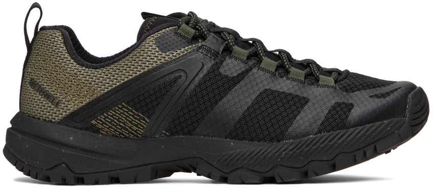 Merrell 1trl Black & Gold Mqm Ace Tec Trainers In Black/olive