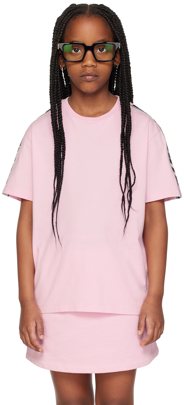 Off-white Kids Pink Band T-shirt In Pink