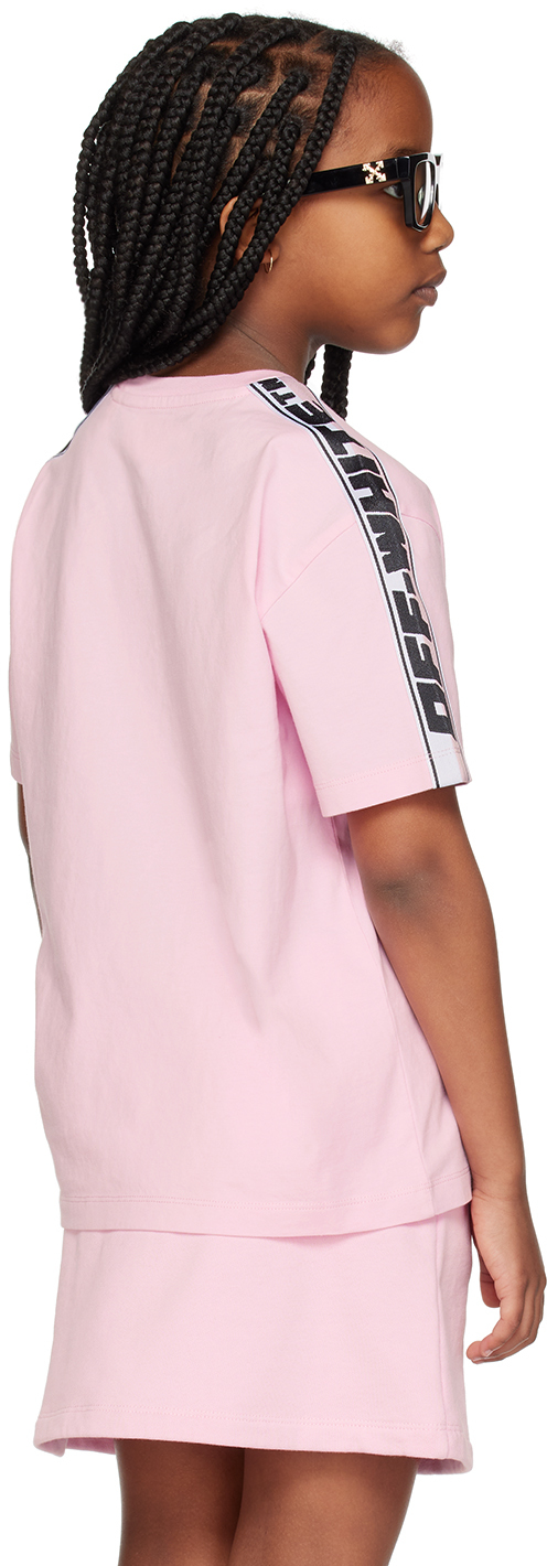 Off-white Kids Pink Band T-shirt In Pink
