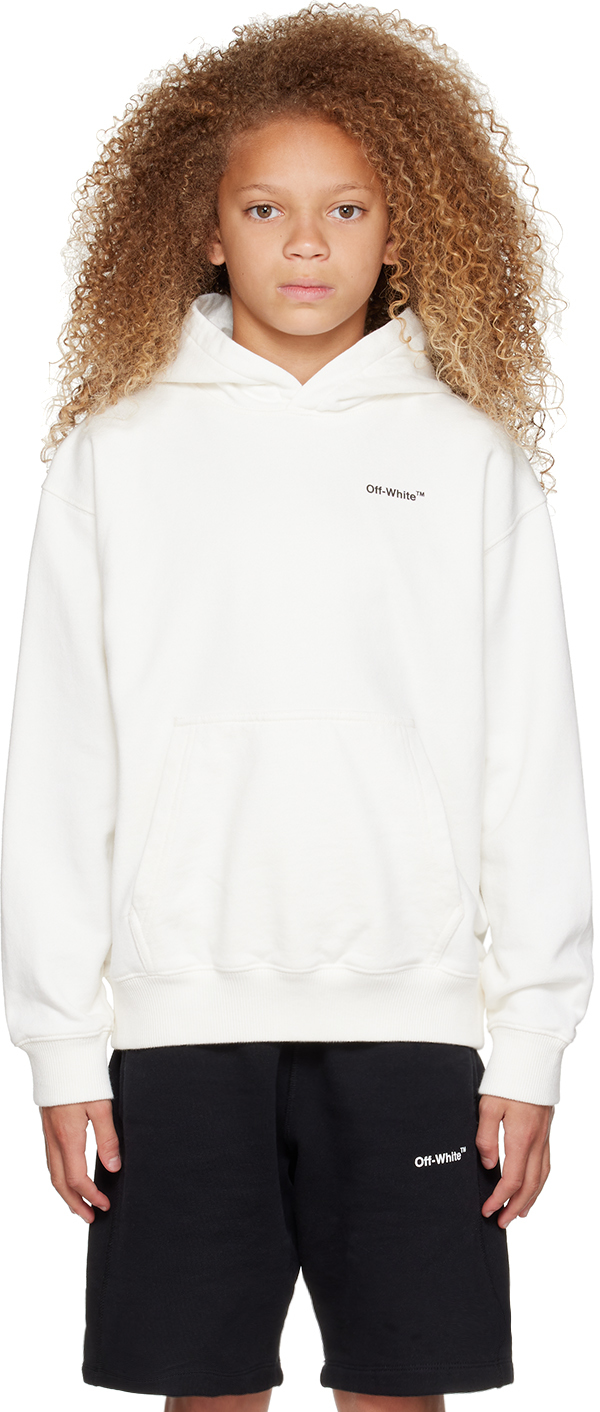 Off-white Kids White Monster Arrow Hoodie In White Multicolor