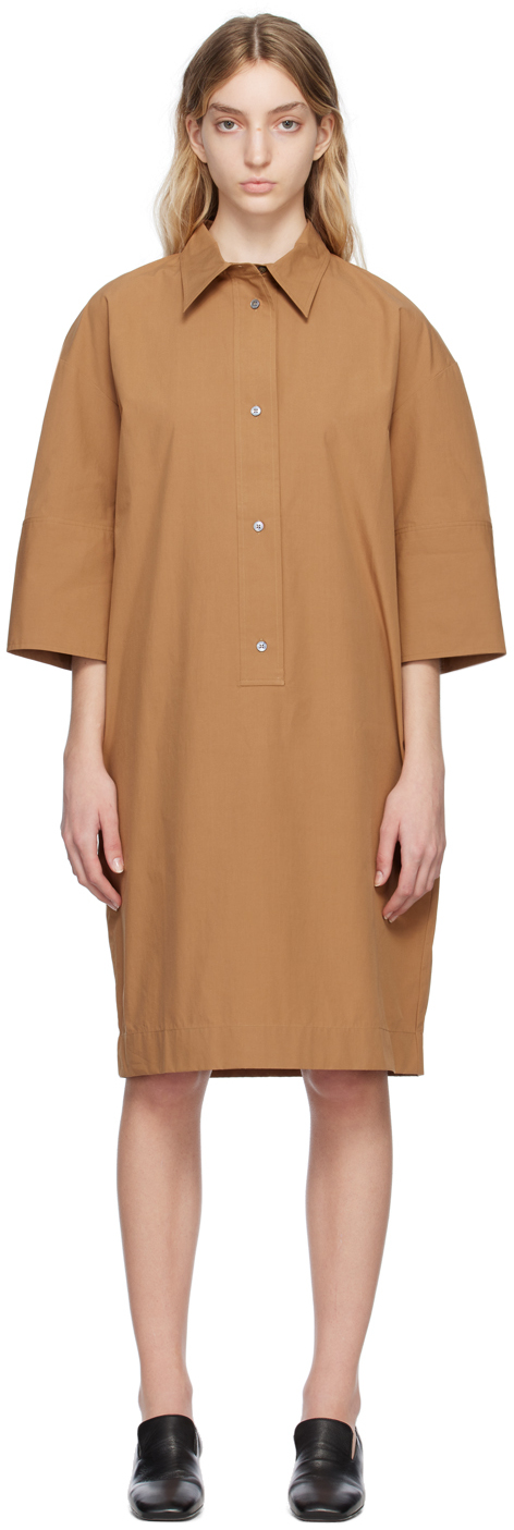 Tan Albion Midi Dress