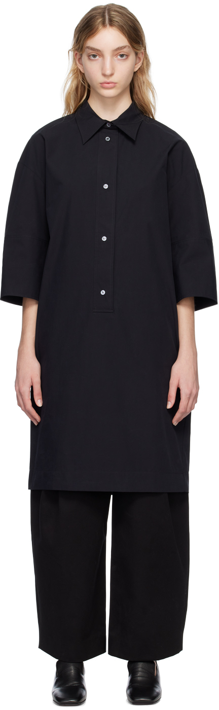 Studio Nicholson: Navy Albion Midi Dress | SSENSE