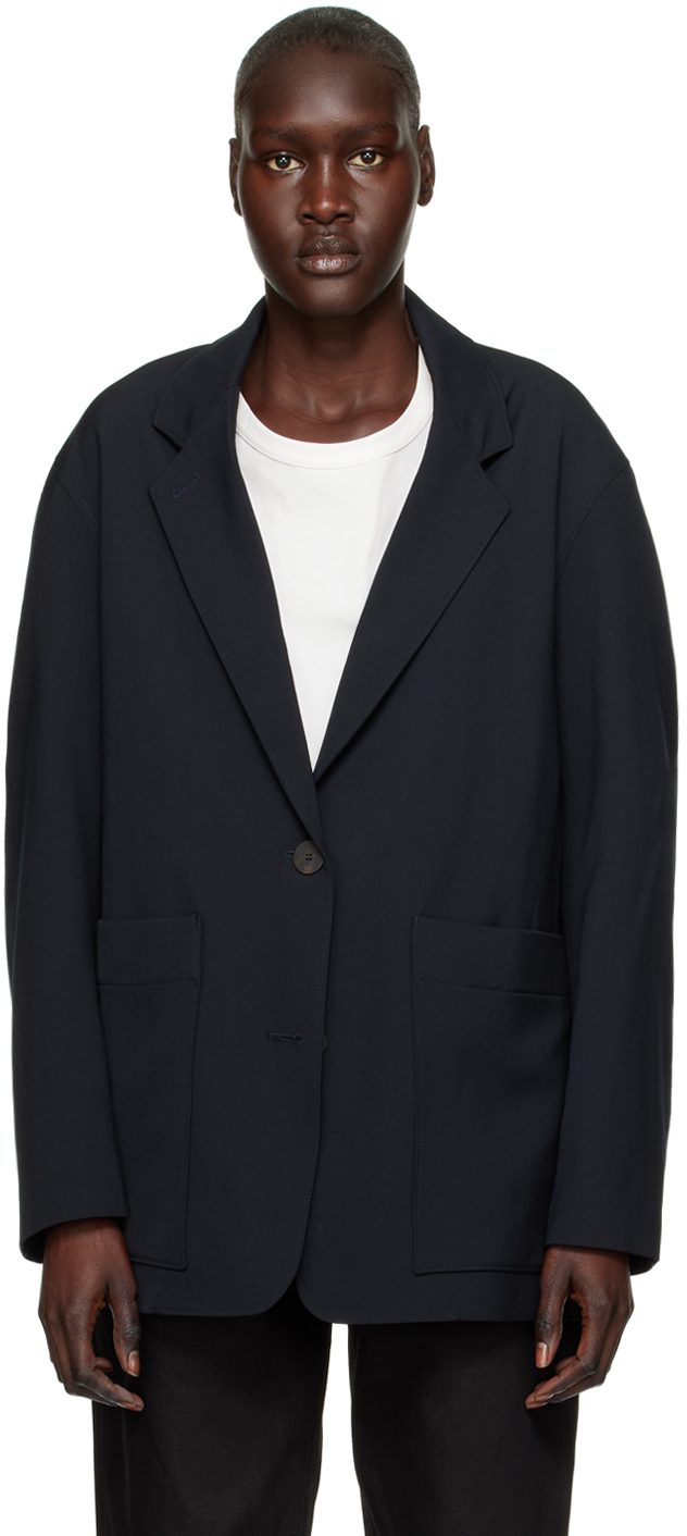 Navy Conde Blazer by Studio Nicholson on Sale