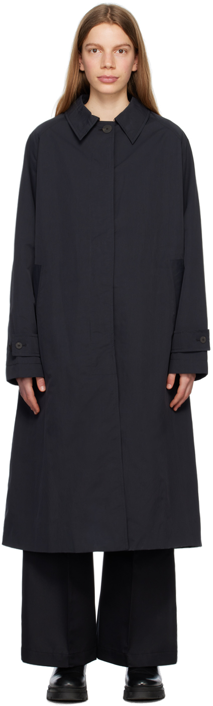 Studio Nicholson: Navy Holin Trench Coat | SSENSE UK