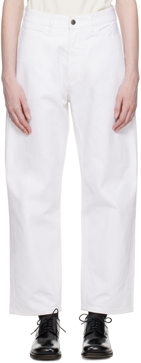 Studio Nicholson: White Ruthe Jeans | SSENSE Canada