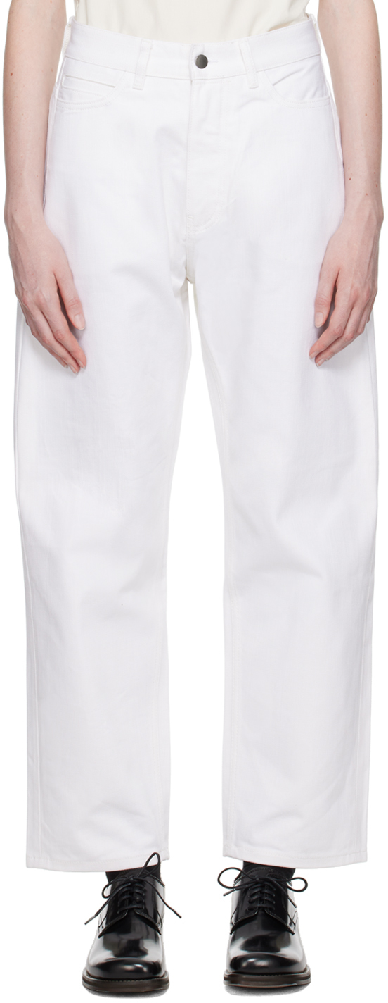 Studio Nicholson Ruthe Boyfriend Jeans In Optic White