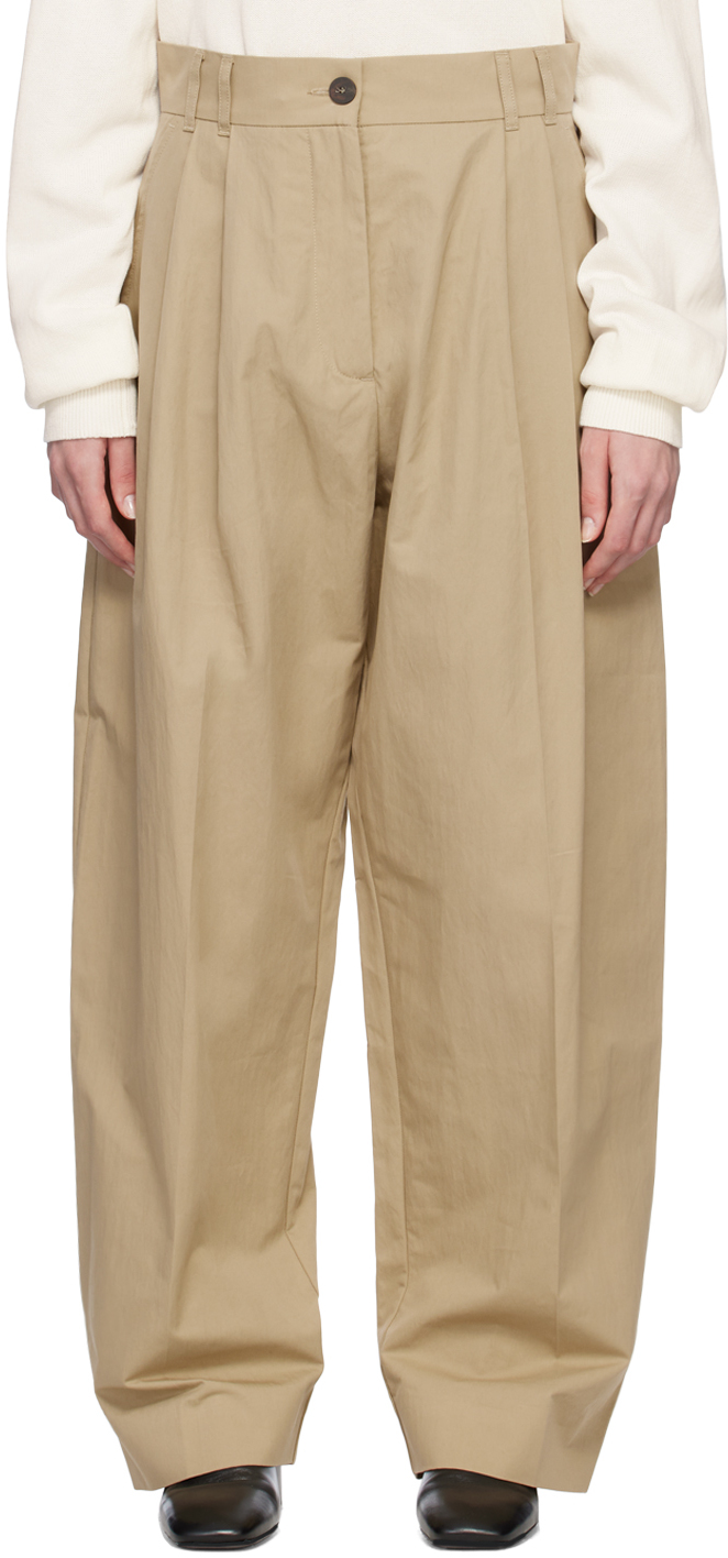 Studio Nicholson: Beige Nika Trousers | SSENSE UK