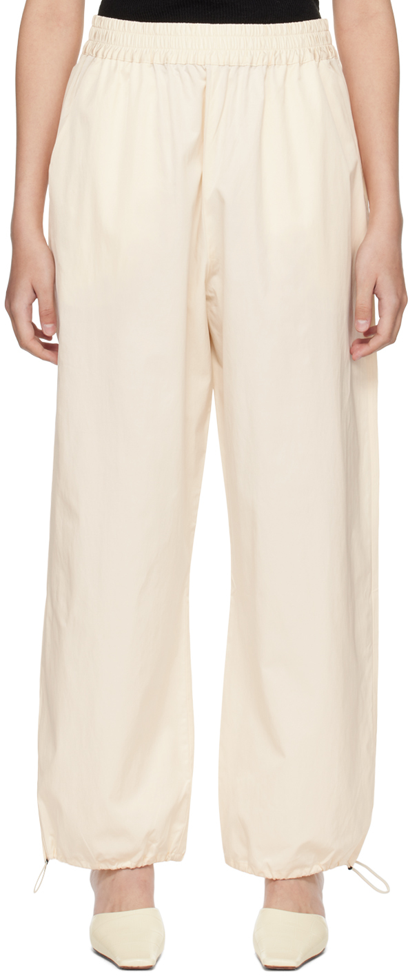 Studio Nicholson Off-white Gia Trousers In Linen