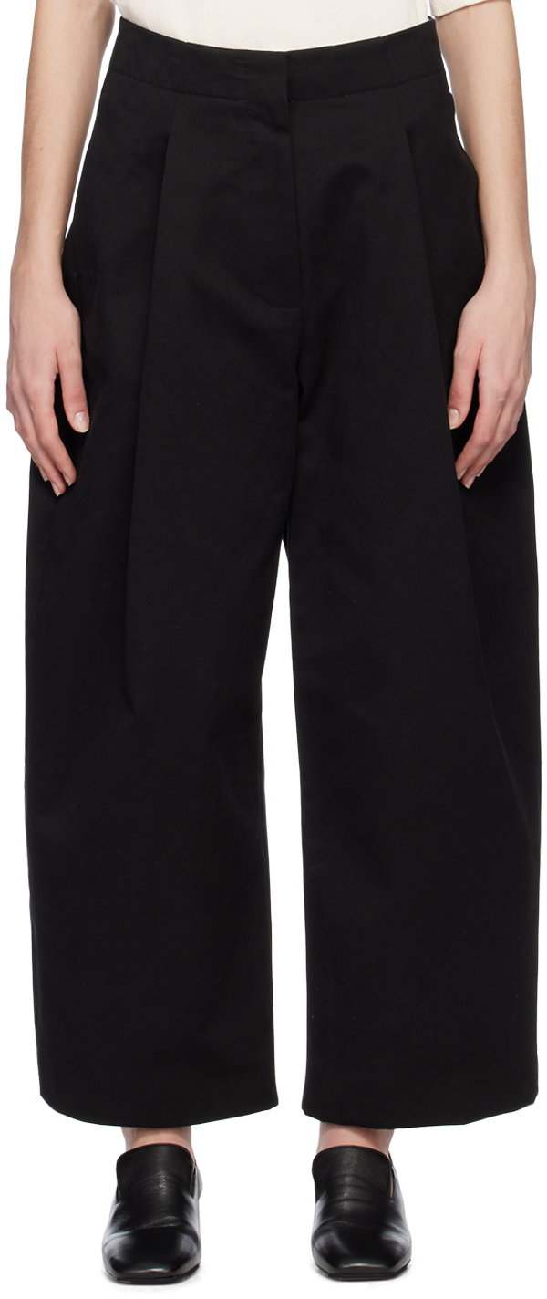 Studio Nicholson: Black Dordoni Volume Trousers | SSENSE