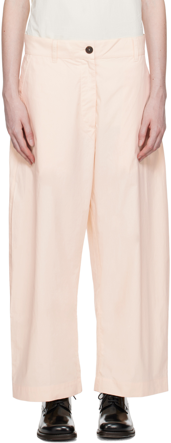 Studio Nicholson Pink Chalco Trousers In Shell