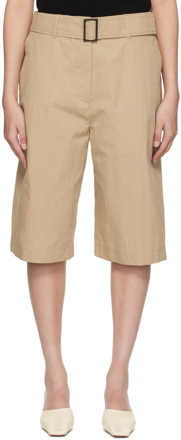 Studio Nicholson: Tan Calvi Shorts | SSENSE Canada