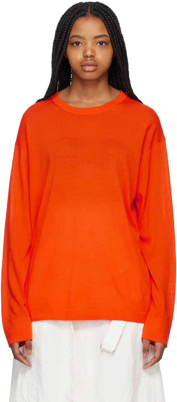 Studio Nicholson Orange Zuka Sweater In Mandarin