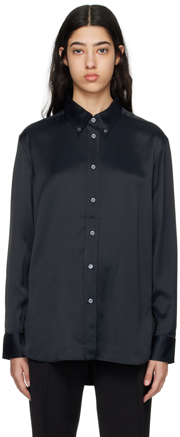 Studio Nicholson Loose-fit Buttoned Shirt In Blue
